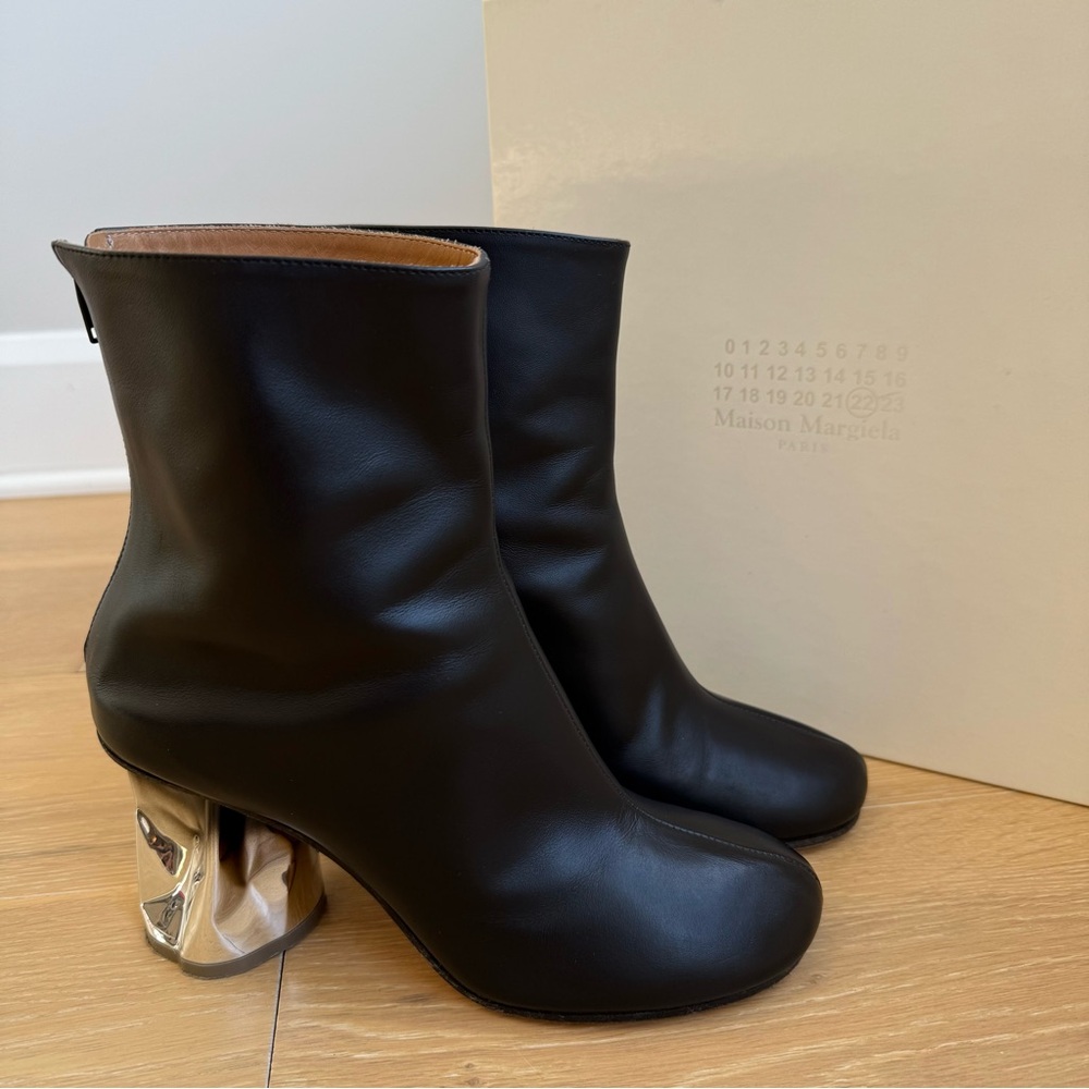 Maison Margiela Ankle Boots with Metallic Heel